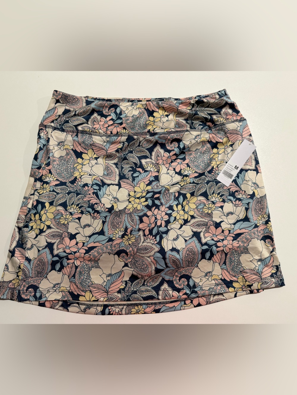 Floral Performance Skort in Navy and Pastel